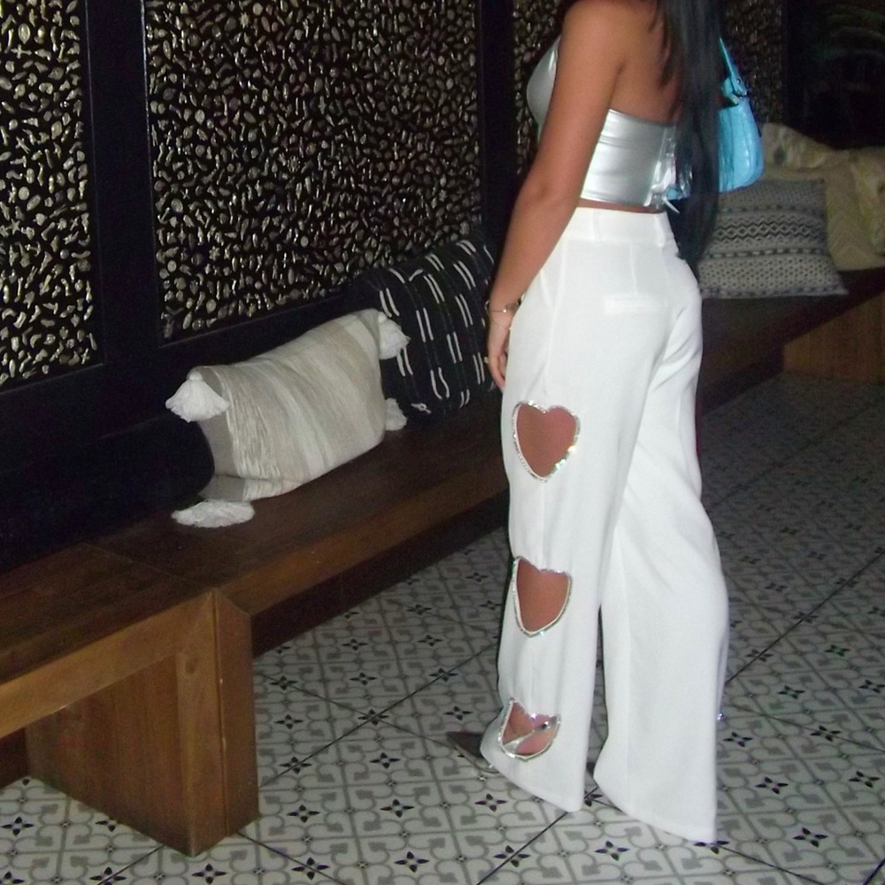 Heart Cut-Out Pants